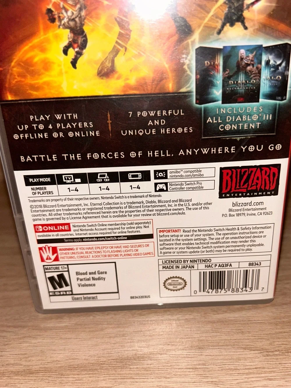 Diablo 3 Eternal Collection Nintendo Switch Game